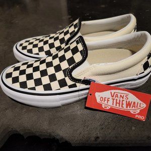 NWT New Vans slip on pro ultracush black white checkerboard men size 4.5 women 6